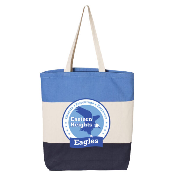 Q-Tees - 11L Tri-Color Tote - Printed Logo Thumbnail