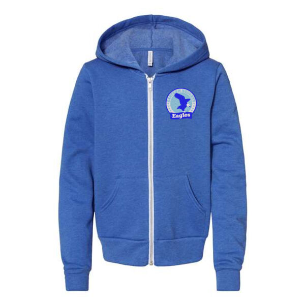 BELLA + CANVAS - Youth Sponge Fleece Full-Zip Hoodie - Embroidered Logo Thumbnail