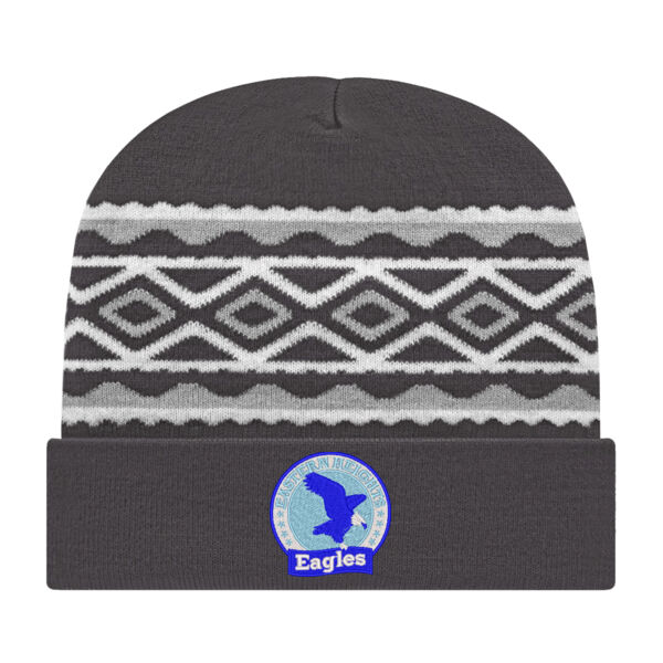 Cap America - USA Made Diamond Cuffed Beanie - Embroidered Logo Thumbnail